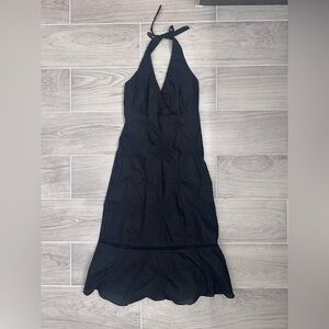 J. Crew Black cotton halter dress size 2